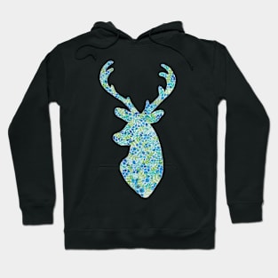 Floral Stag, watercolour Hoodie